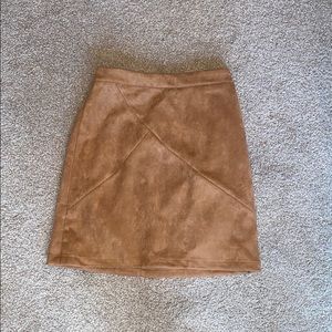 Tan Mini Skirt